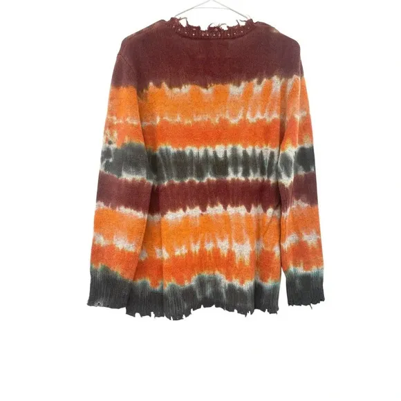 Free People Sandrine Rose Sweater size XS Tie Dye Wool Cashmere Paradise Circus