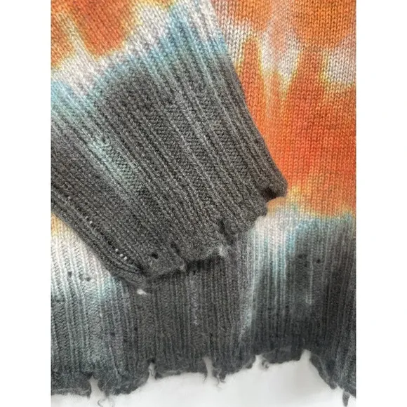 Free People Sandrine Rose Sweater size XS Tie Dye Wool Cashmere Paradise Circus