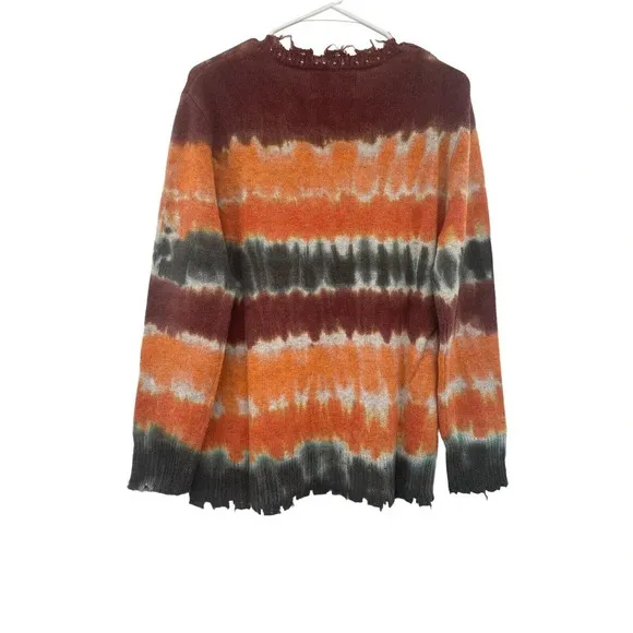 Free People Sandrine Rose Sweater size XS Tie Dye Wool Cashmere Paradise Circus