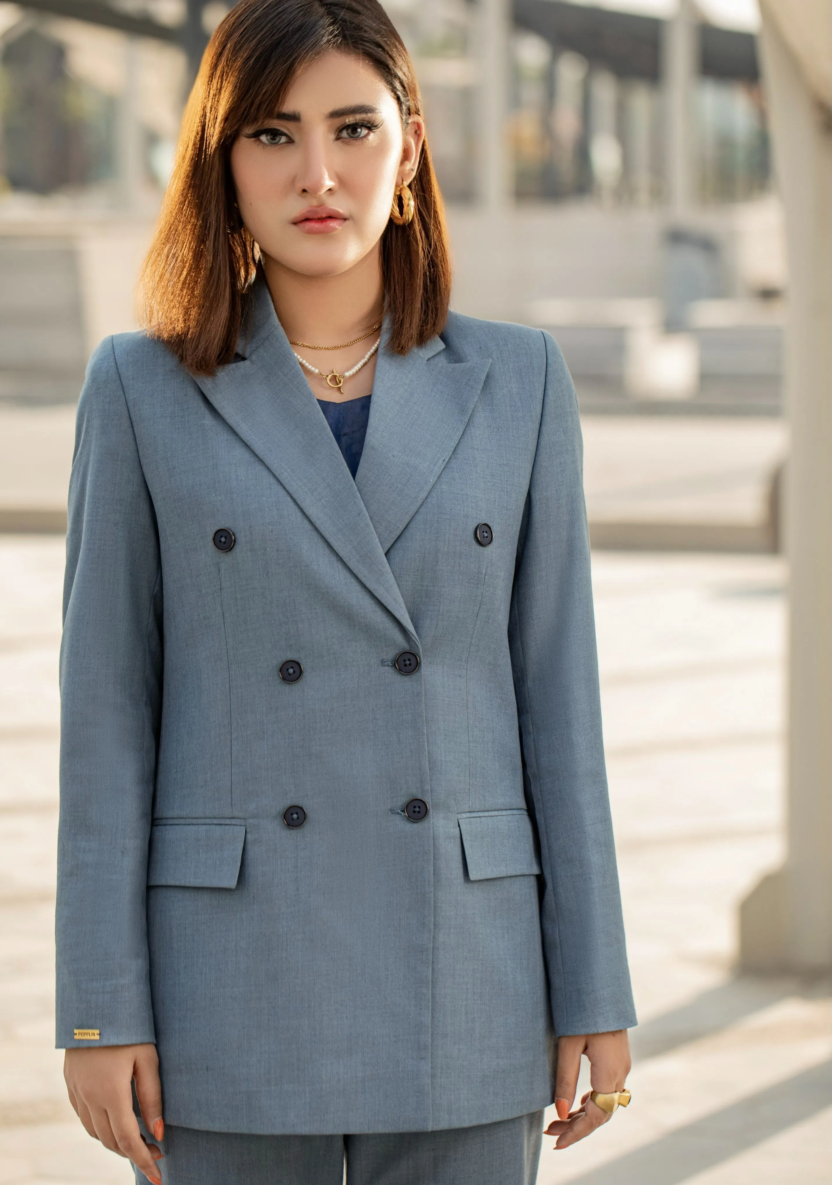 French Blue - Double Breasted Suit