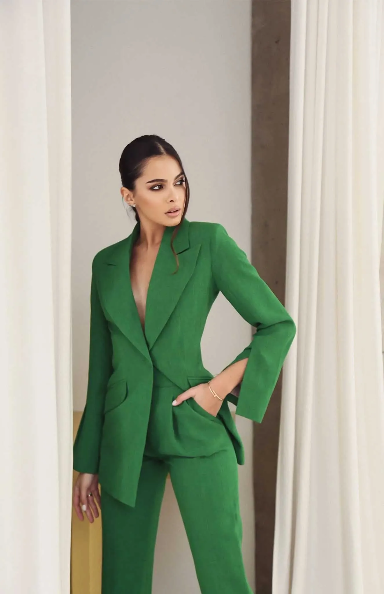 Gloria  | Green Blazer Sets