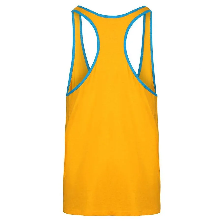 Golds Gym Muscle Joe Contrast Stringe- Gold/Turquoise