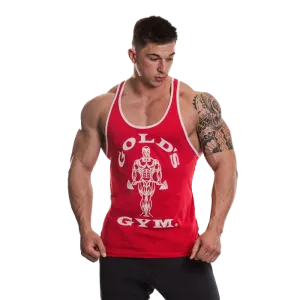 Golds Gym Muscle Joe Contrast Stringer - Red/White