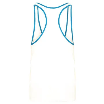Golds Gym Muscle Joe Contrast Stringer - White/Turquoise