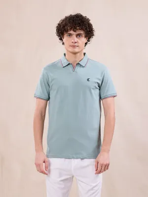 Green Plain Polo T-Shirt