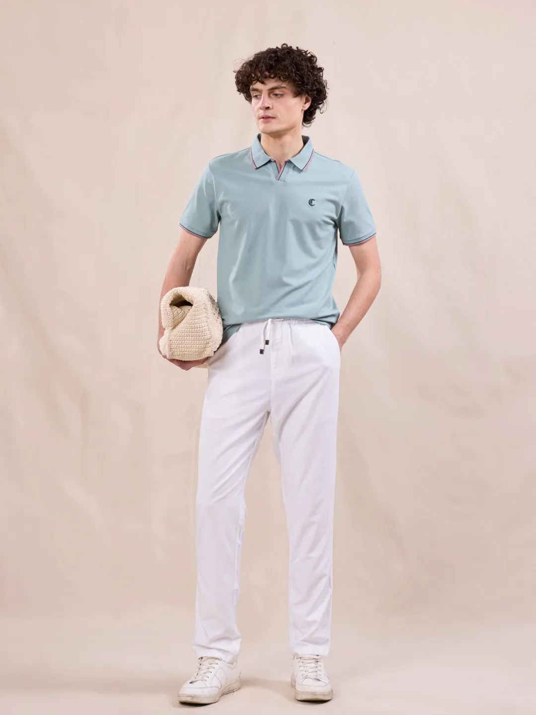 Green Plain Polo T-Shirt