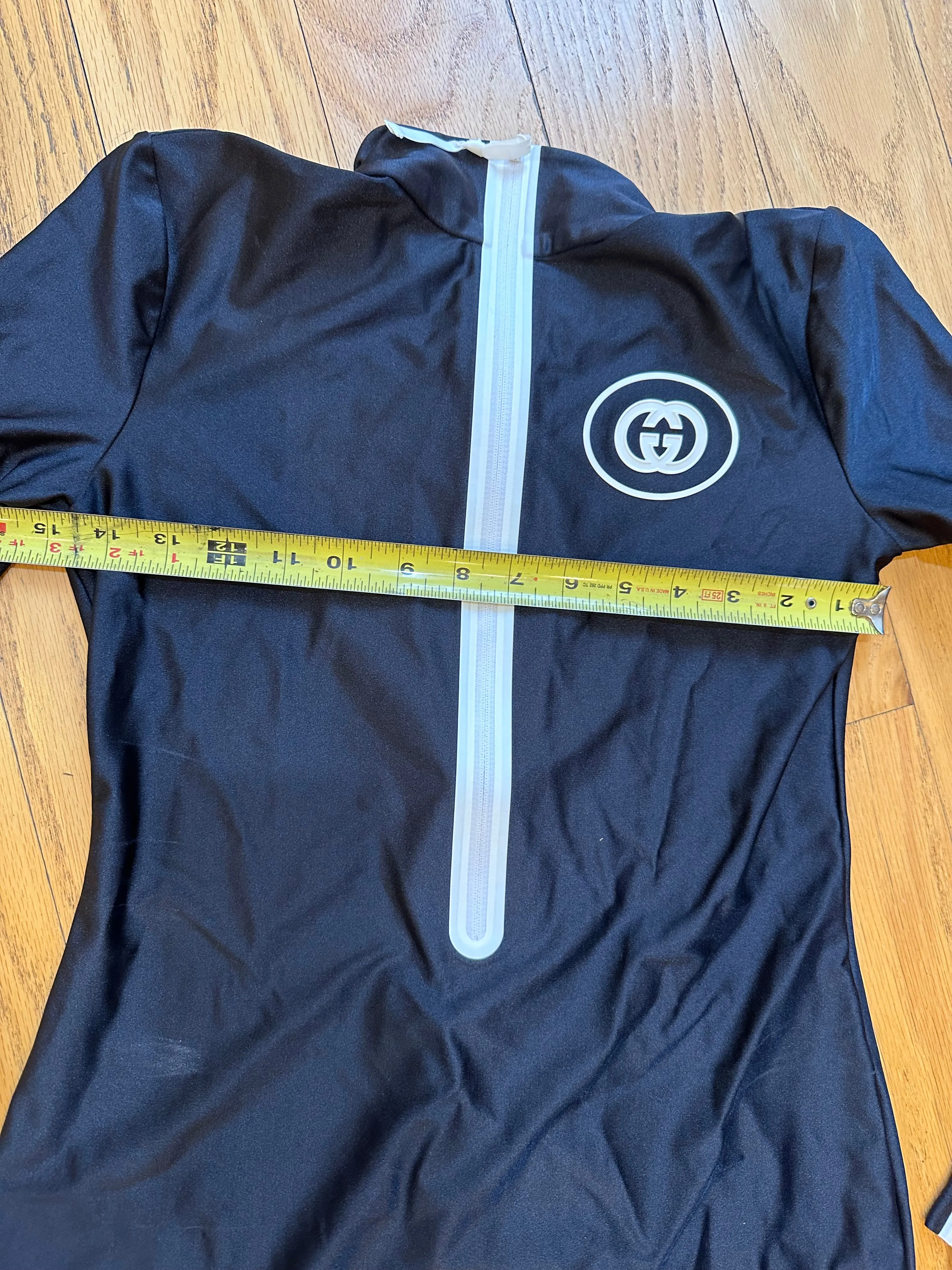 Gucci Logo Zip Dress in Black