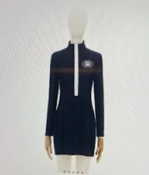 Gucci Logo Zip Dress in Black
