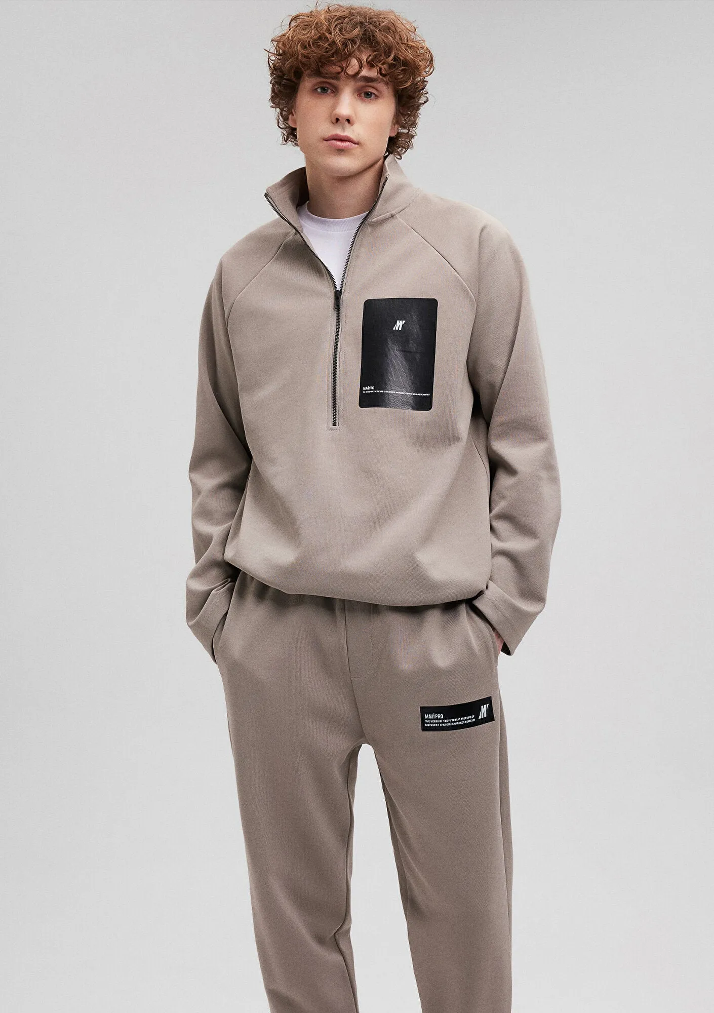 Half Zip Brown Sweatshirt