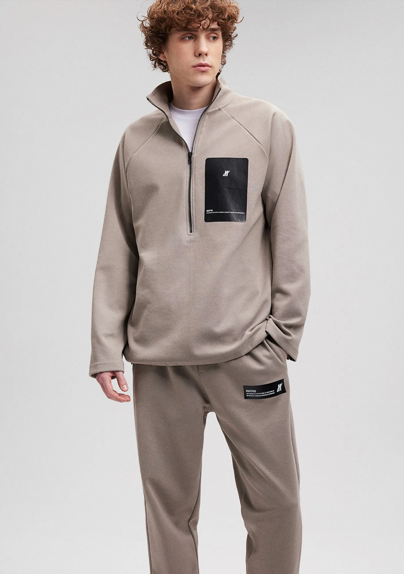 Half Zip Brown Sweatshirt