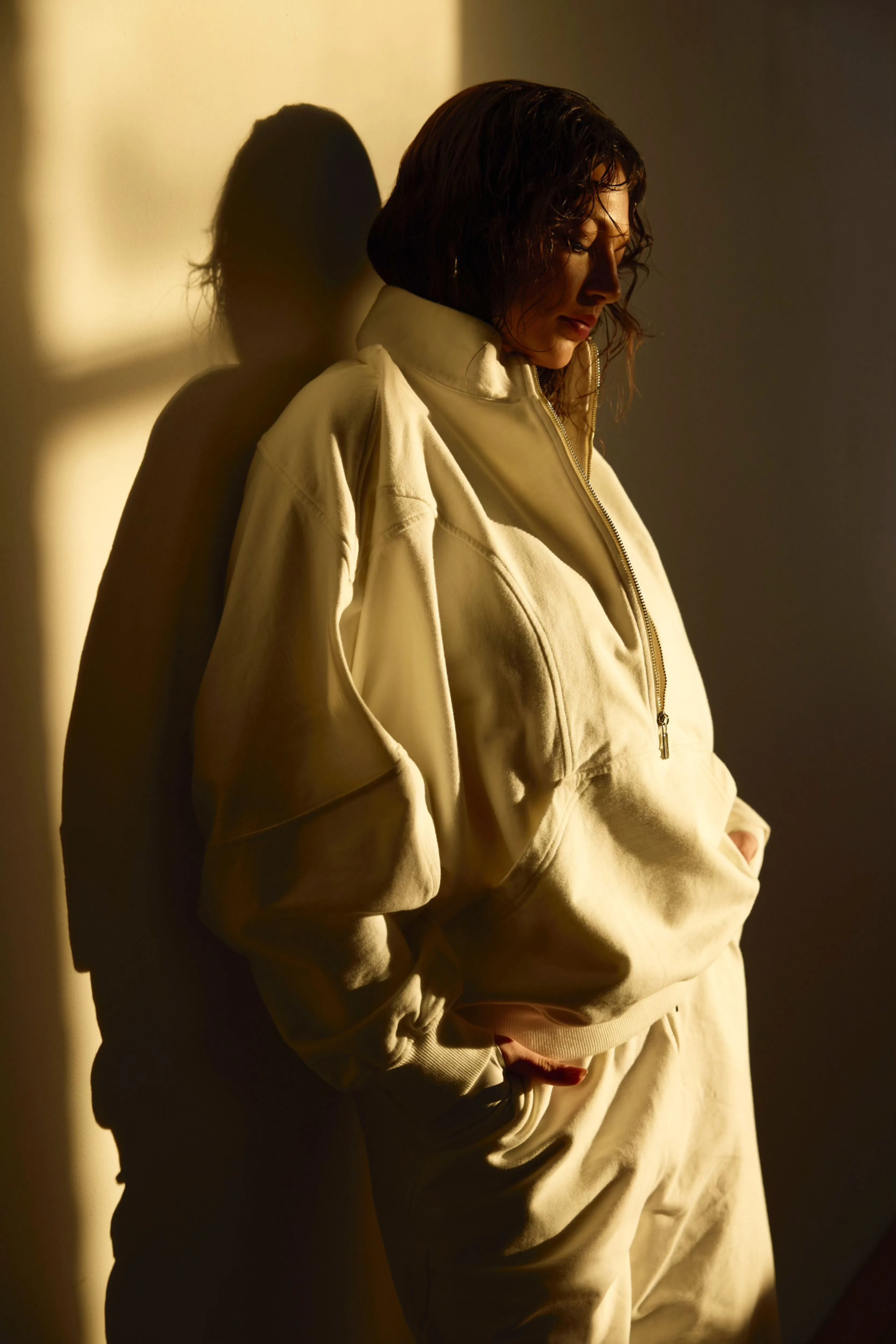 Half Zip  Ivory
