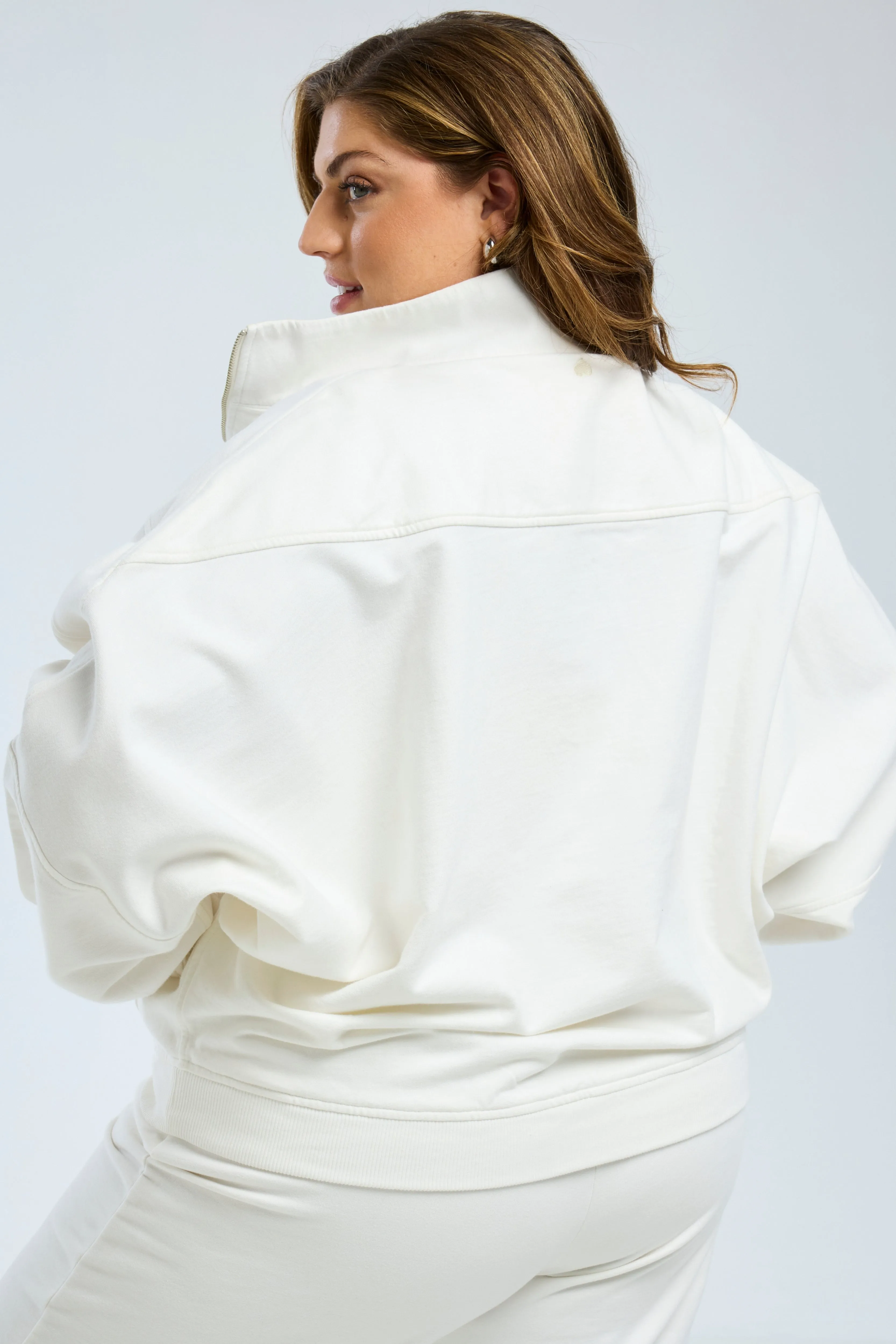 Half Zip  Ivory