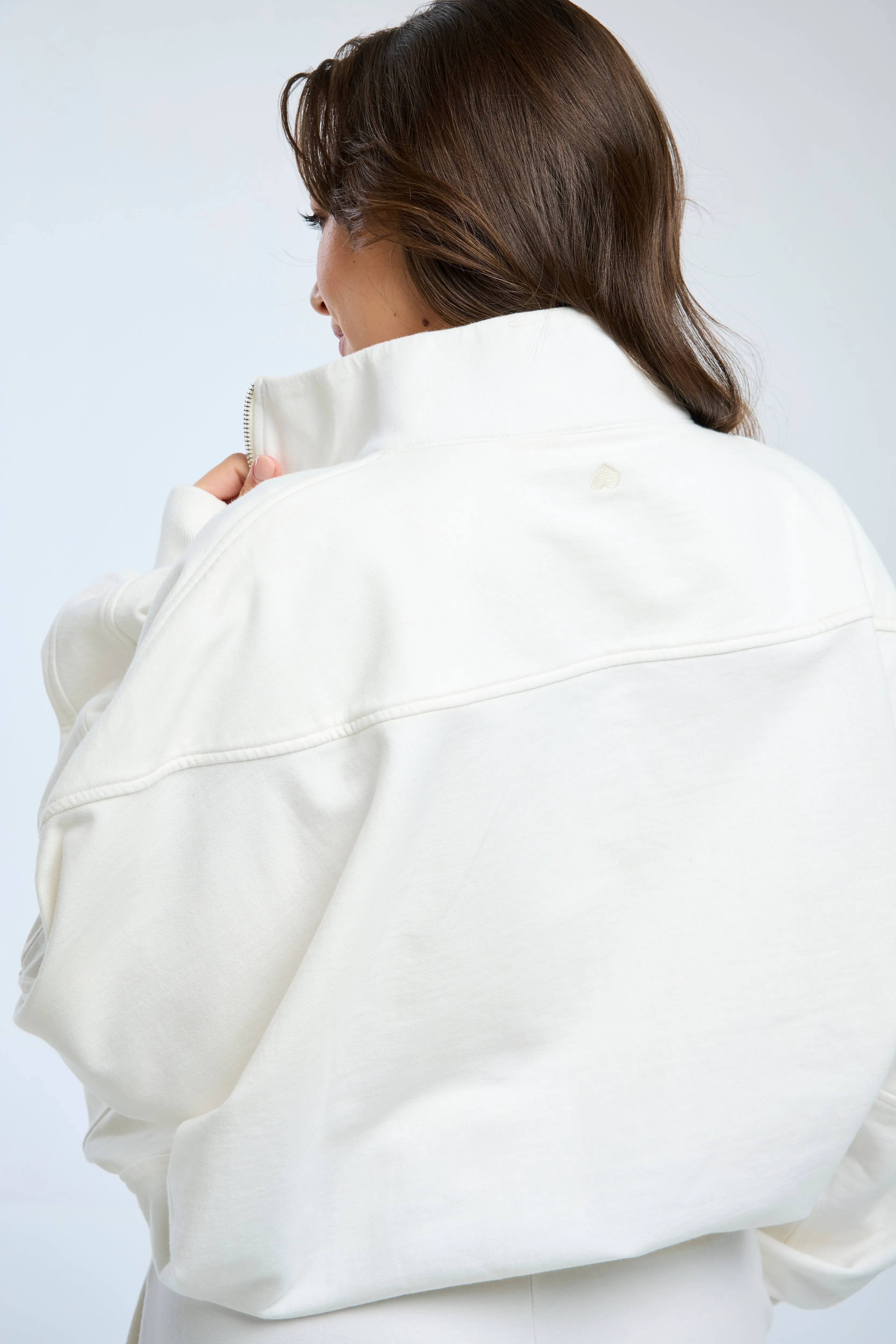 Half Zip  Ivory