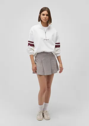 Half Zip White Sweatshirt