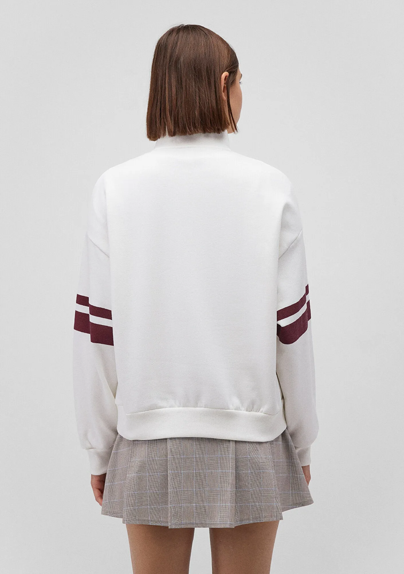 Half Zip White Sweatshirt