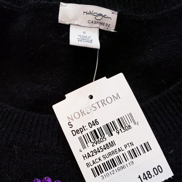 🆕️Halogen Cashmere Rhinestone Sweater Size Small