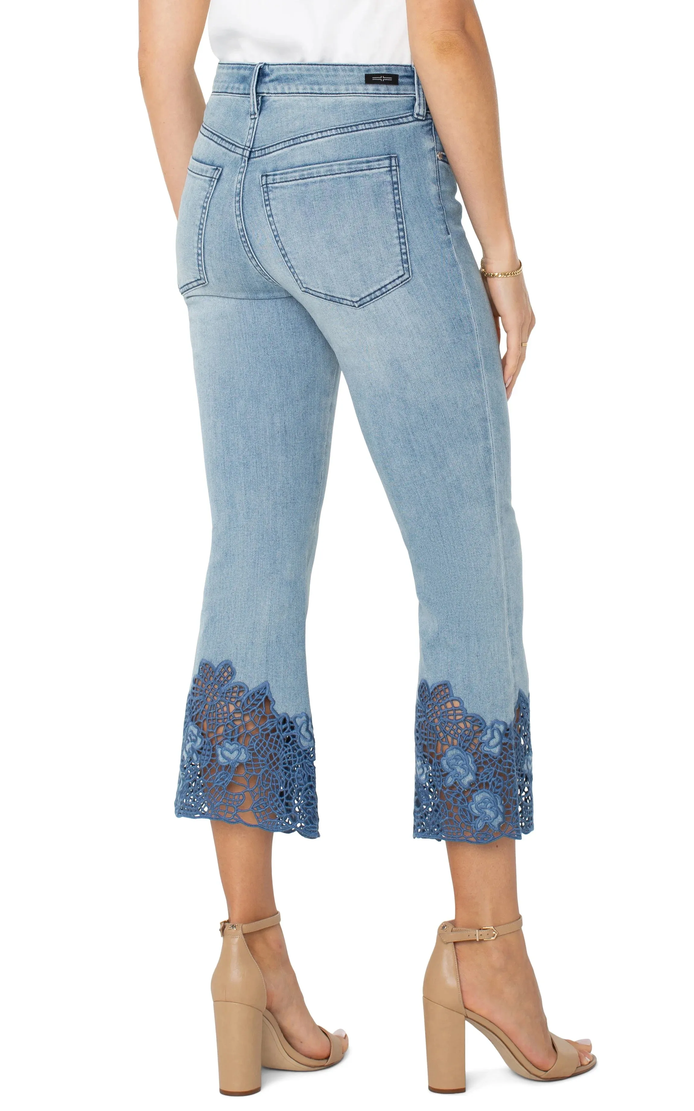 Hannah Crop 25.5" Crochet Hem Jean