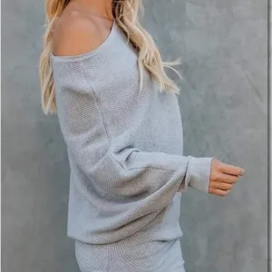 Heather Gray Off-the-Shoulder Sweater