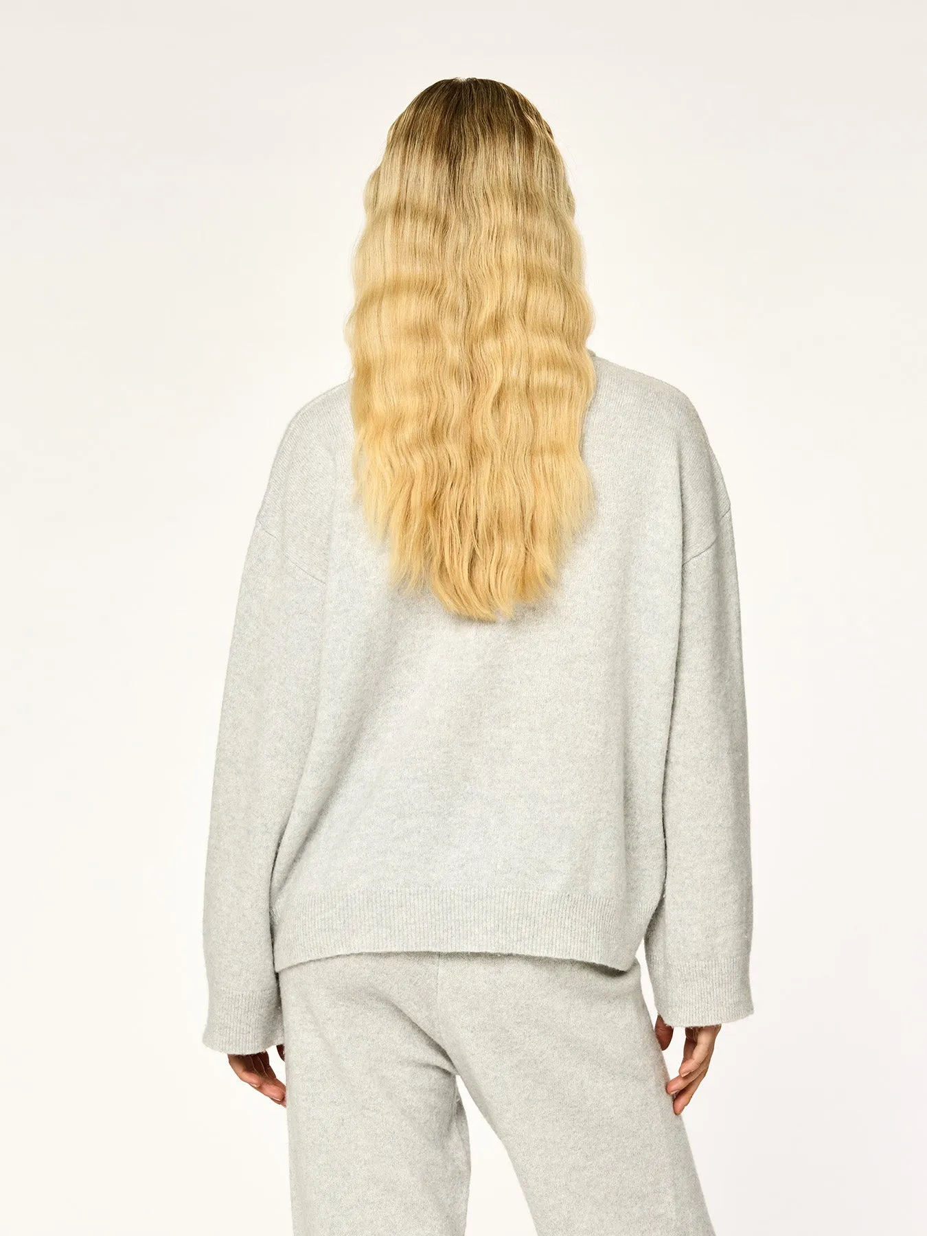 HEATHER - Knit Sweater • Light Grey