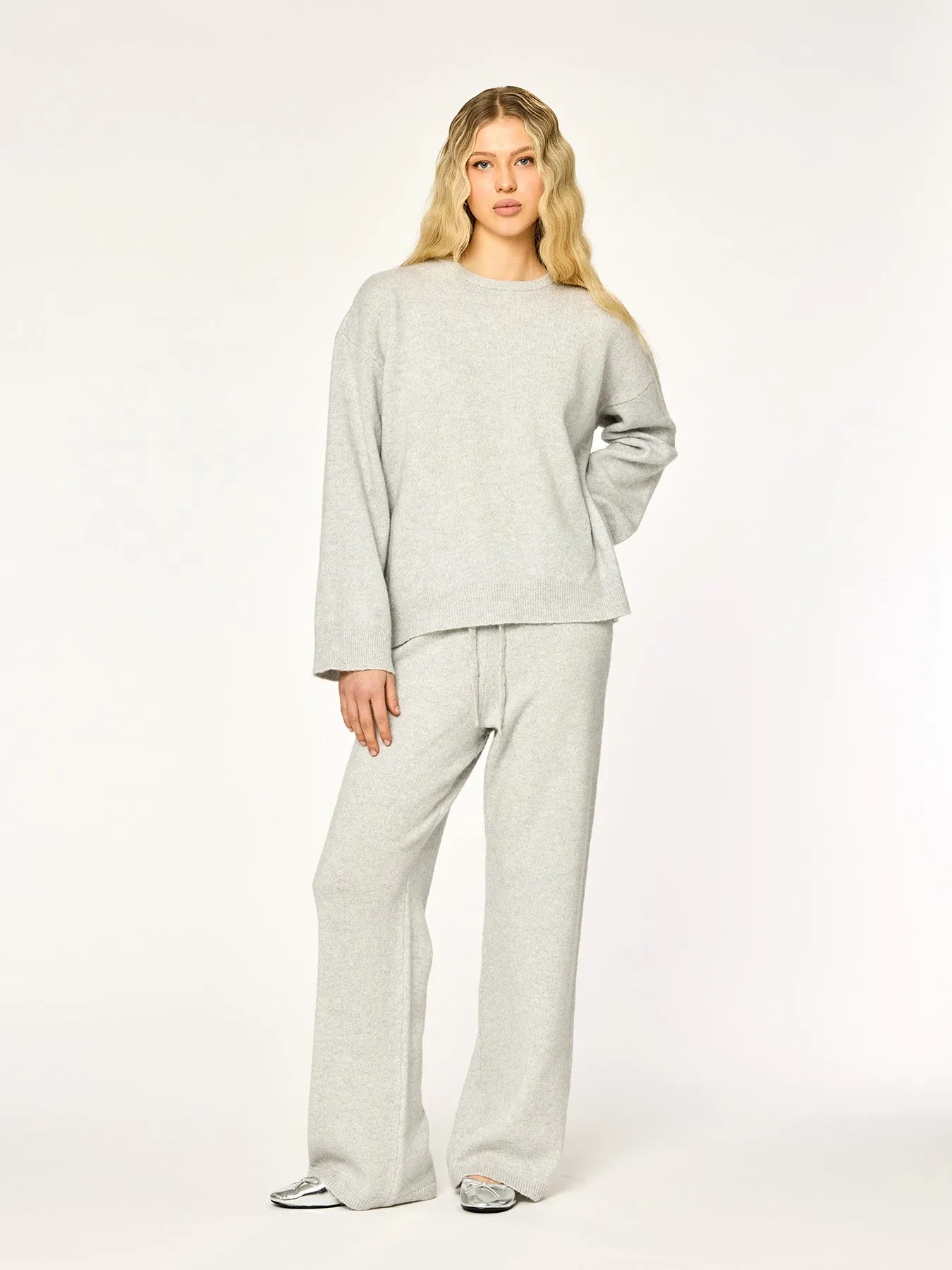 HEATHER - Knit Sweater • Light Grey