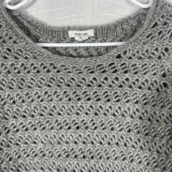Helmut Lang - Wool   Cashmere Crochet Knit Asymmetric Pullover - Medium