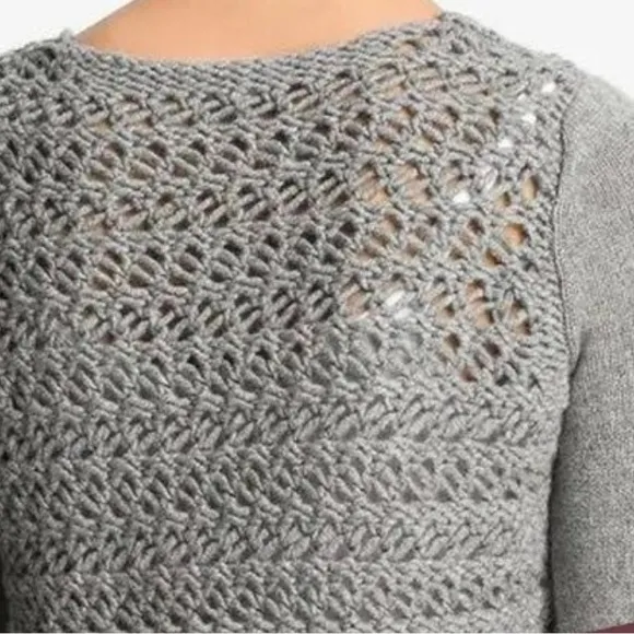 Helmut Lang - Wool   Cashmere Crochet Knit Asymmetric Pullover - Medium