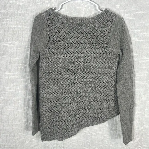 Helmut Lang - Wool   Cashmere Crochet Knit Asymmetric Pullover - Medium