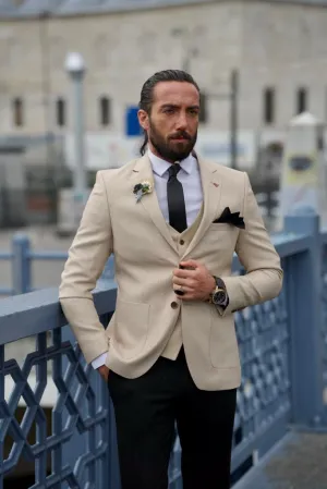 Henderson Beige Slim Fit Blazer - Elevate Your Wardrobe