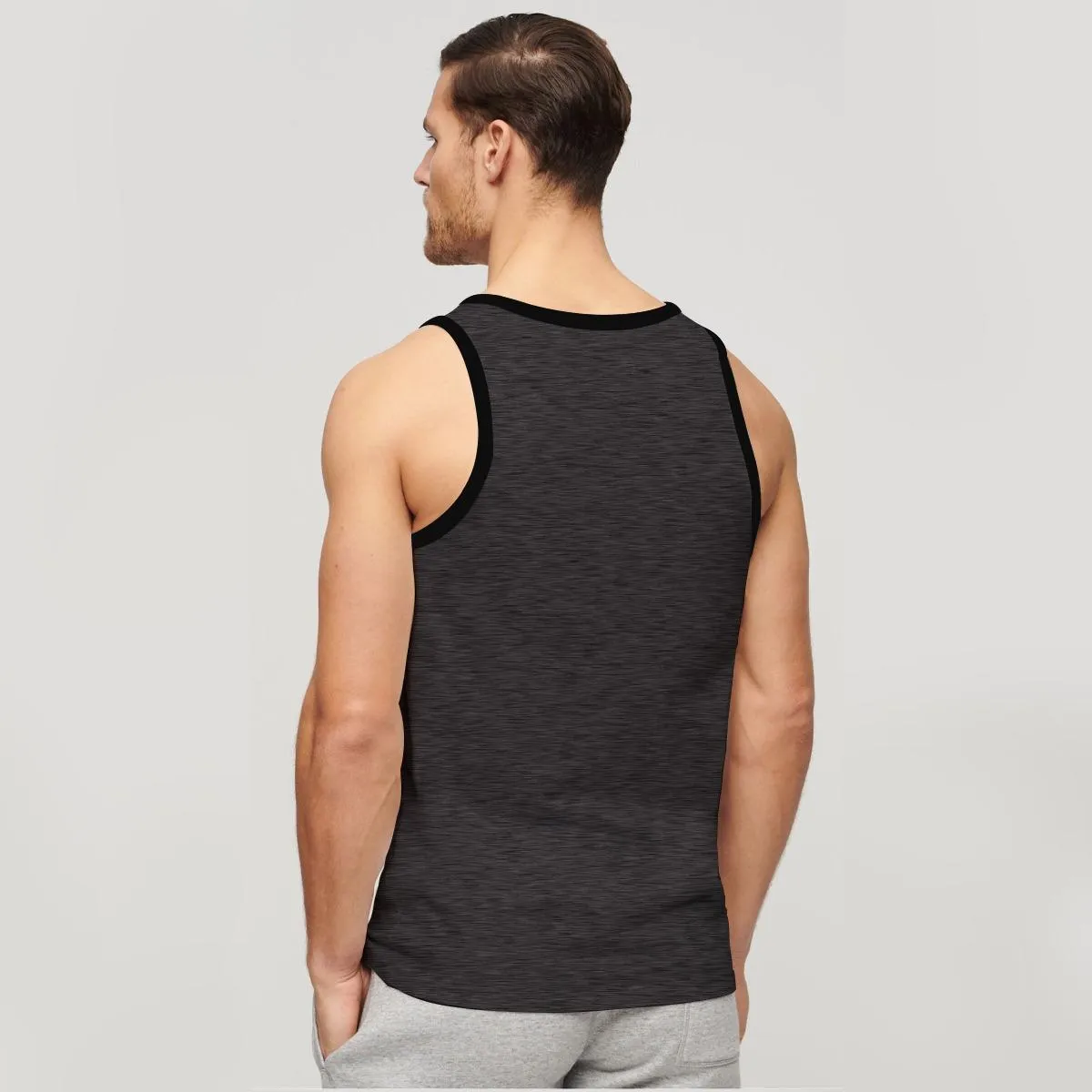 HG "Mountains" Printed ActiveFit Sleeveless Vest - Charcoal Gray