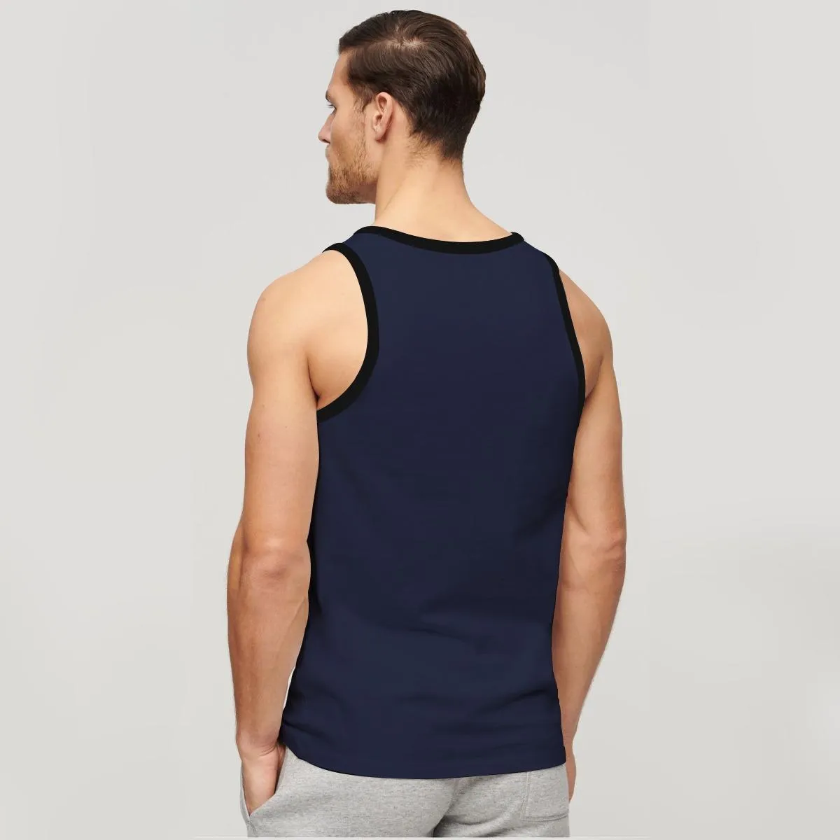 HG "Mountains" Printed ActiveFit Sleeveless Vest - Dark Navy
