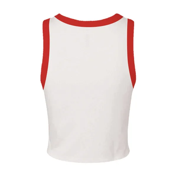 High Neck Rib Tank with Contrast Trim