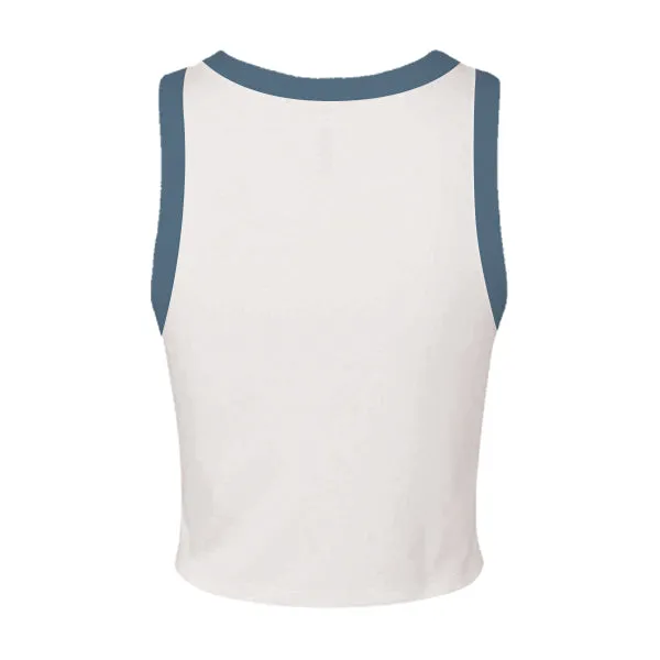 High Neck Rib Tank with Contrast Trim