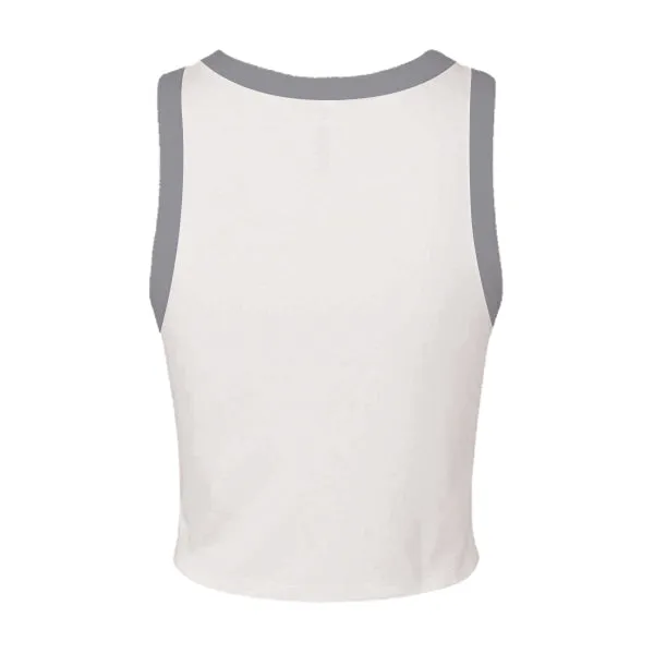 High Neck Rib Tank with Contrast Trim