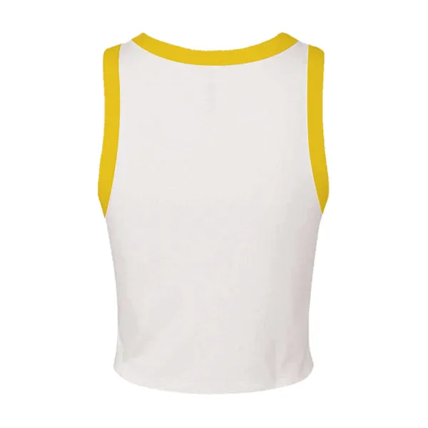 High Neck Rib Tank with Contrast Trim