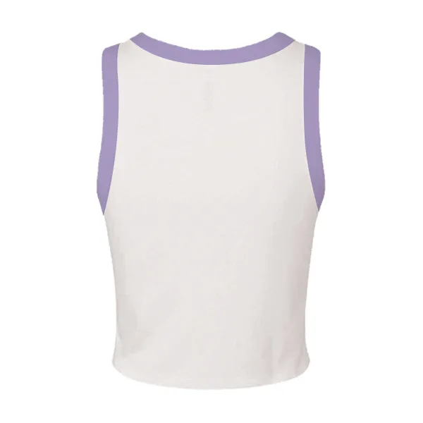 High Neck Rib Tank with Contrast Trim