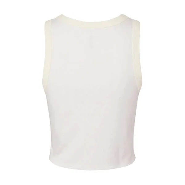 High Neck Rib Tank with Contrast Trim