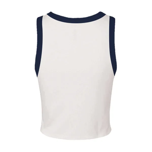 High Neck Rib Tank with Contrast Trim