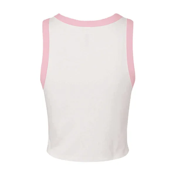 High Neck Rib Tank with Contrast Trim