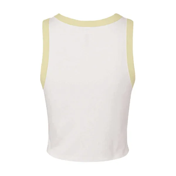 High Neck Rib Tank with Contrast Trim