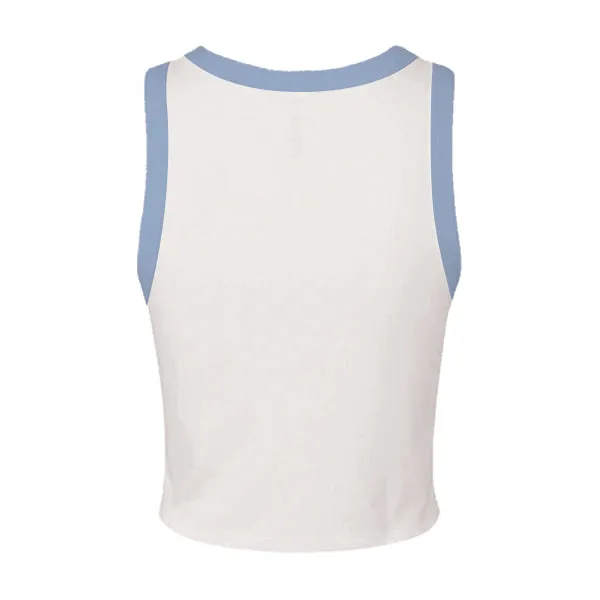 High Neck Rib Tank with Contrast Trim