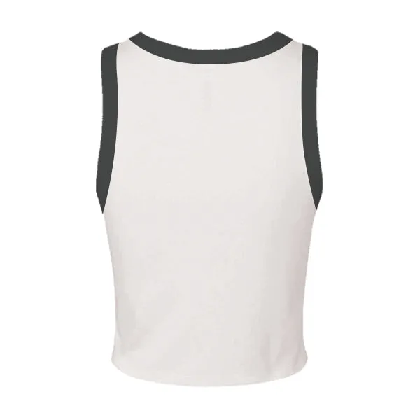 High Neck Rib Tank with Contrast Trim