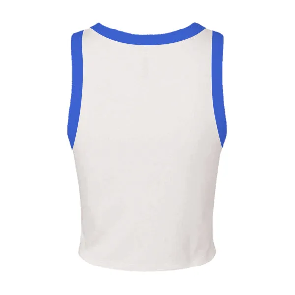 High Neck Rib Tank with Contrast Trim