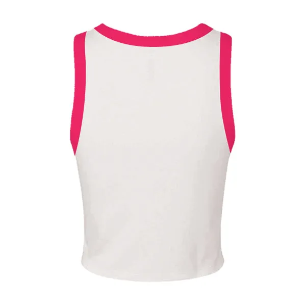 High Neck Rib Tank with Contrast Trim