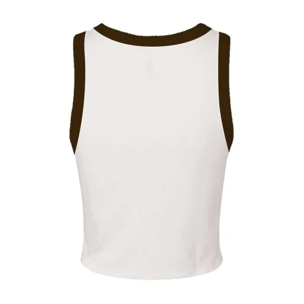 High Neck Rib Tank with Contrast Trim