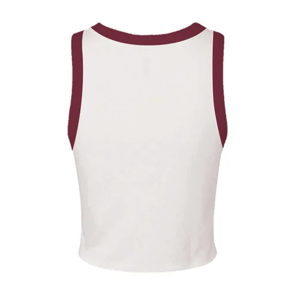 High Neck Rib Tank with Contrast Trim