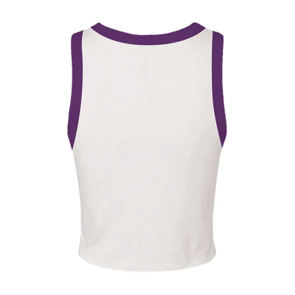 High Neck Rib Tank with Contrast Trim