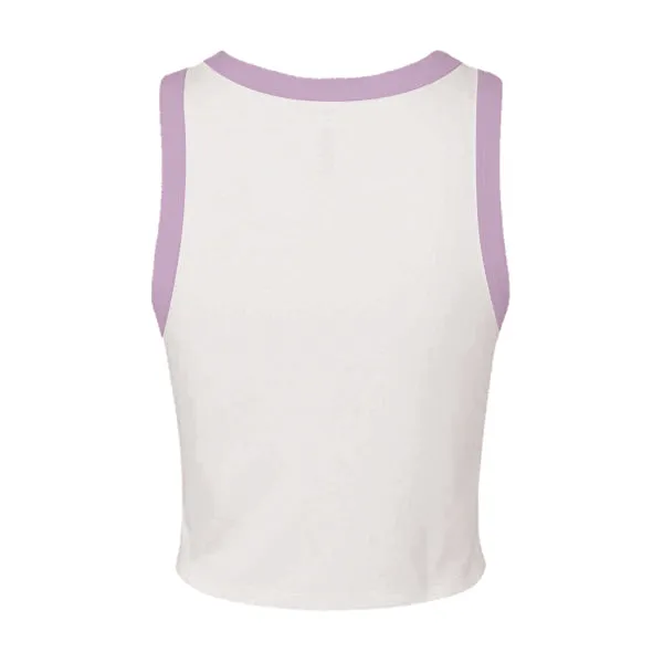 High Neck Rib Tank with Contrast Trim