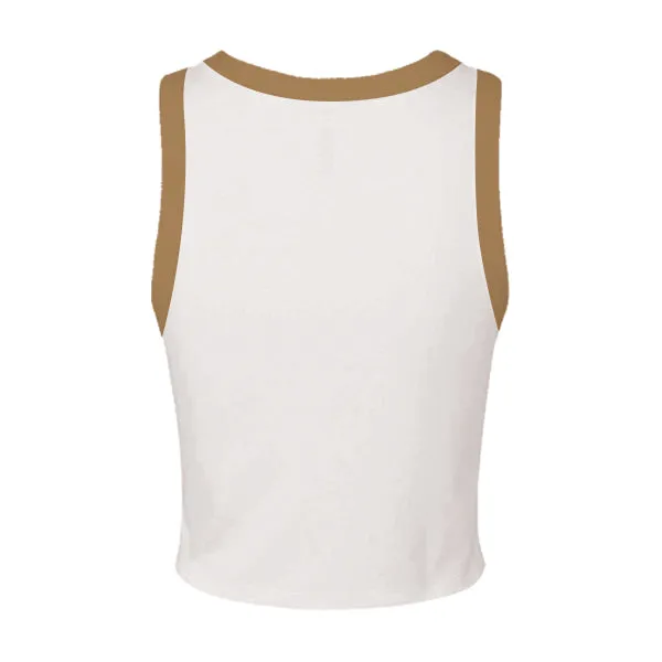 High Neck Rib Tank with Contrast Trim