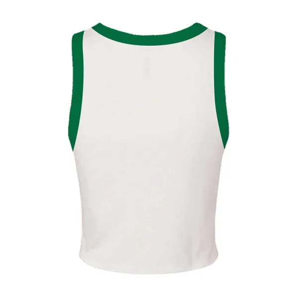 High Neck Rib Tank with Contrast Trim