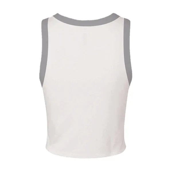 High Neck Rib Tank with Contrast Trim
